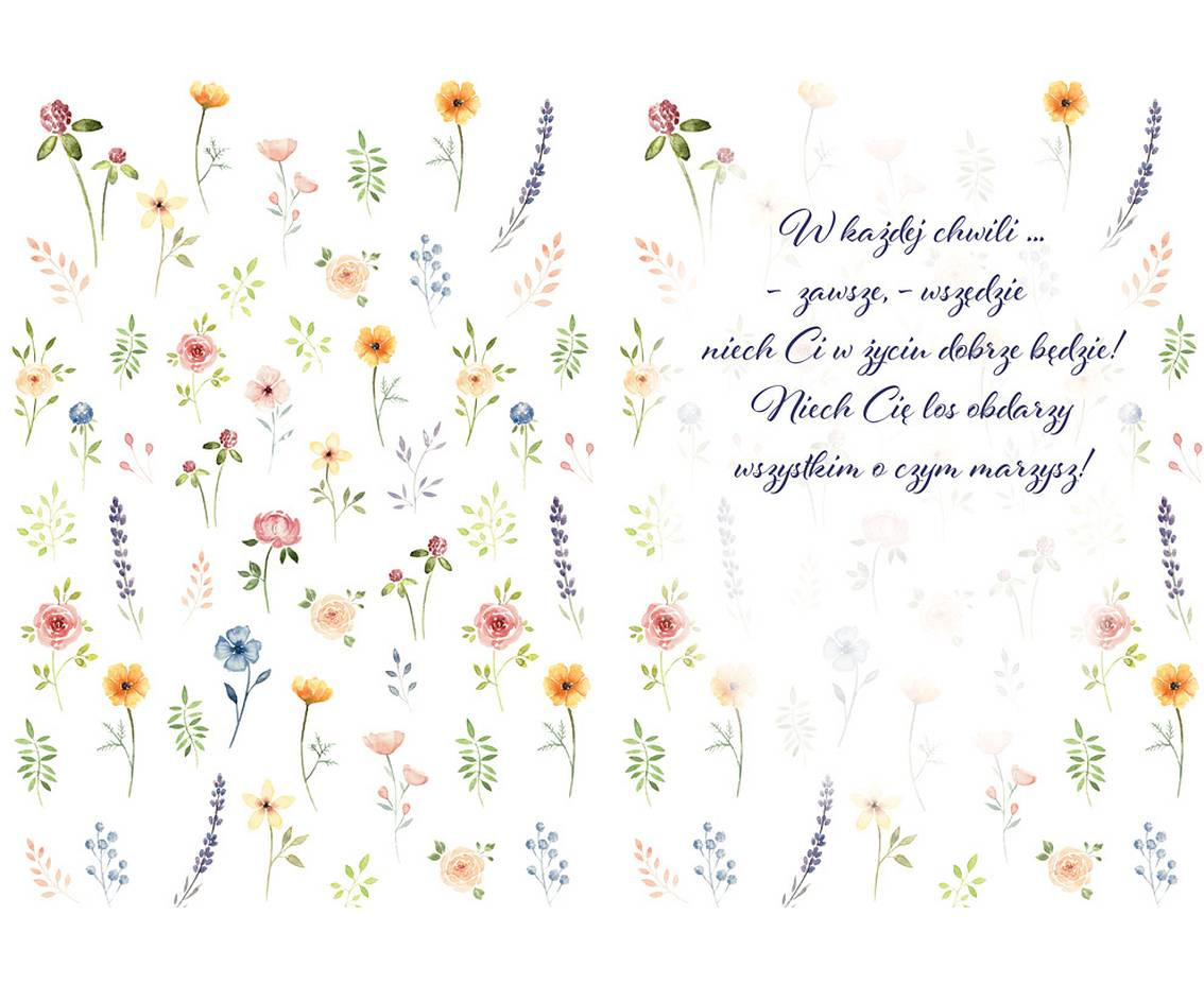 Greeting card b6 flowers pattern, 1 pc.